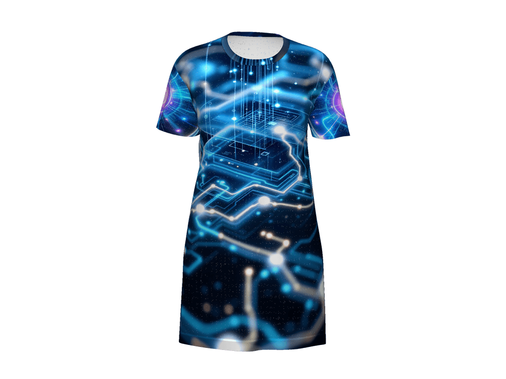 All-Over Print T-Shirt Dress