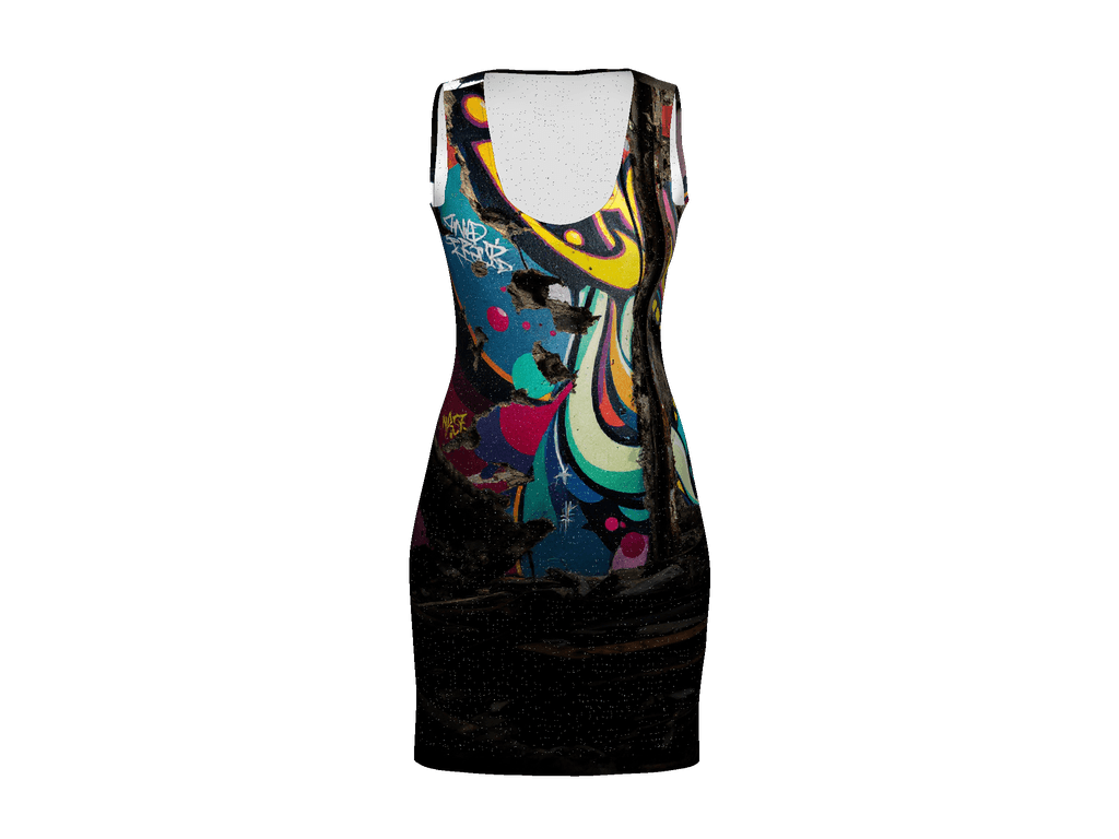 All-Over Print Bodycon Dress