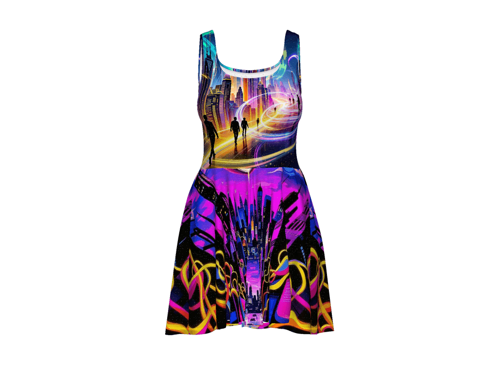 All-Over Print Skater Dress