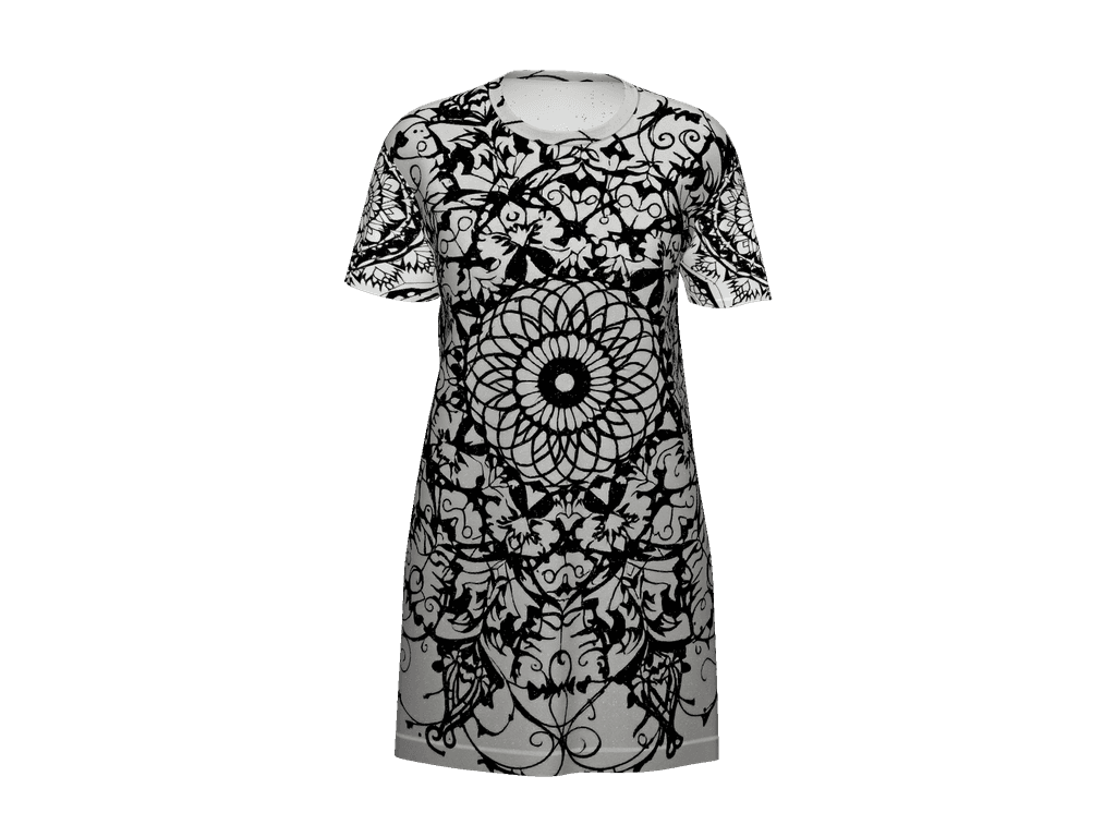 All-Over Print T-Shirt Dress