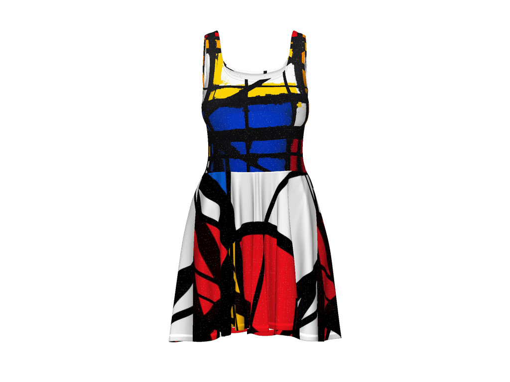 All-Over Print Skater Dress