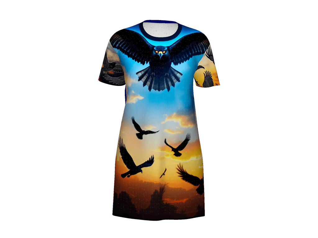 All-Over Print T-Shirt Dress