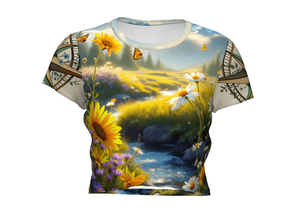 All-Over Print Crop Tee