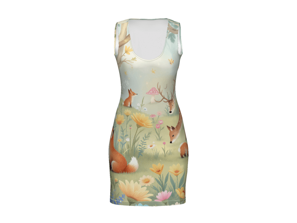 All-Over Print Bodycon Dress