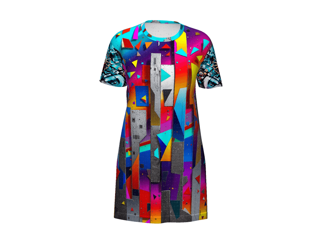 All-Over Print T-Shirt Dress