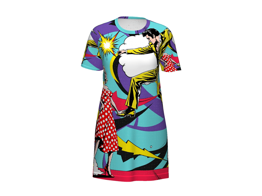 All-Over Print T-Shirt Dress