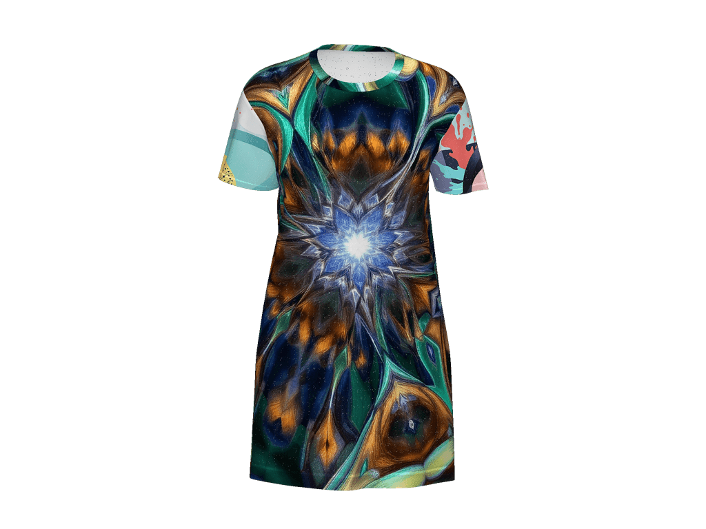 All-Over Print T-Shirt Dress