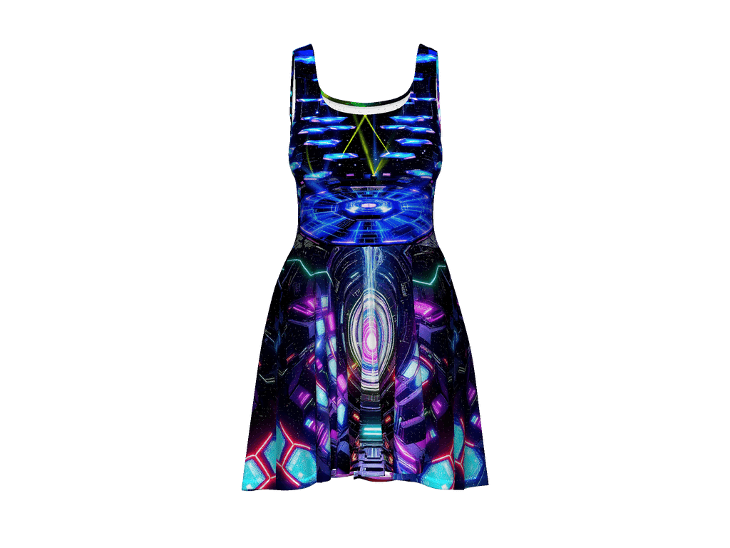 All-Over Print Skater Dress