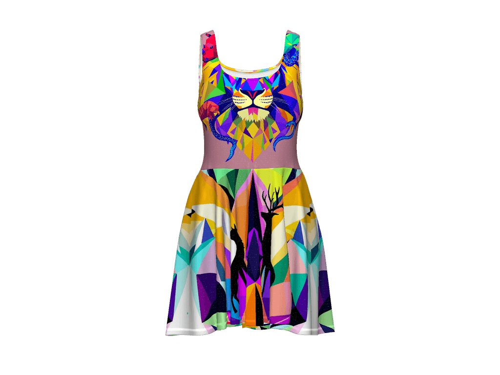 All-Over Print Skater Dress