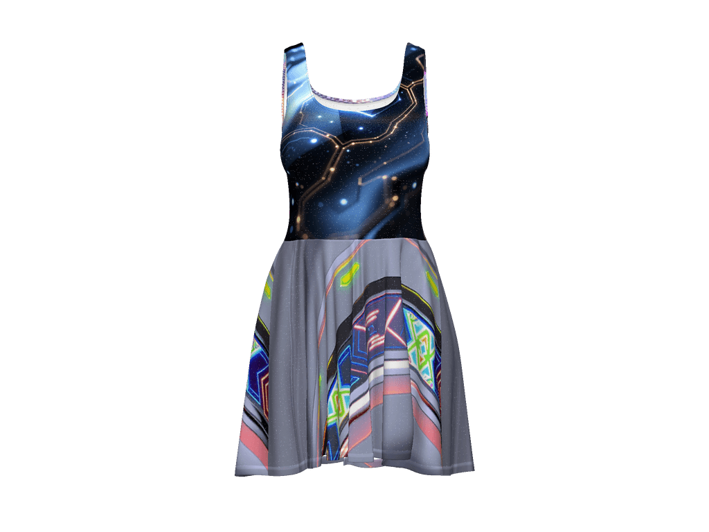 All-Over Print Skater Dress