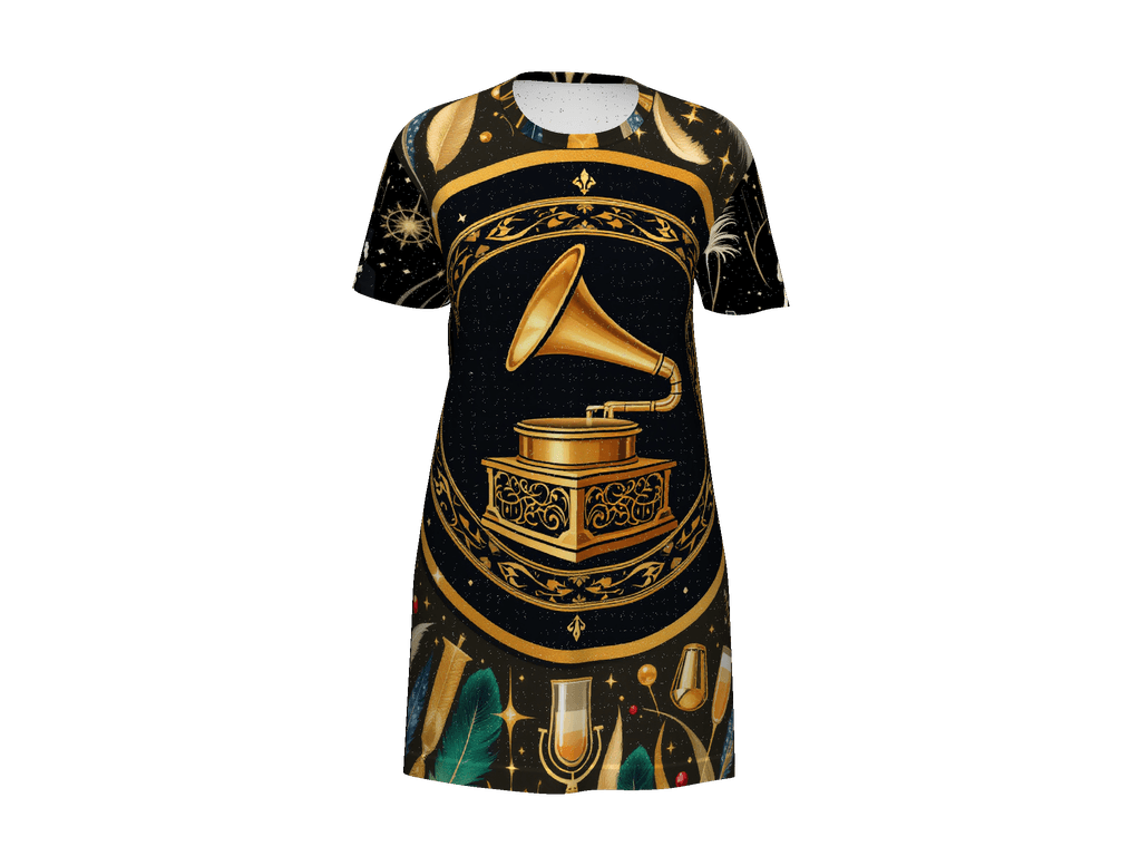 All-Over Print T-Shirt Dress