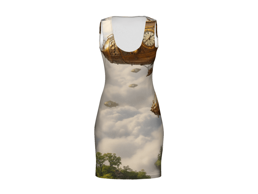 All-Over Print Bodycon Dress