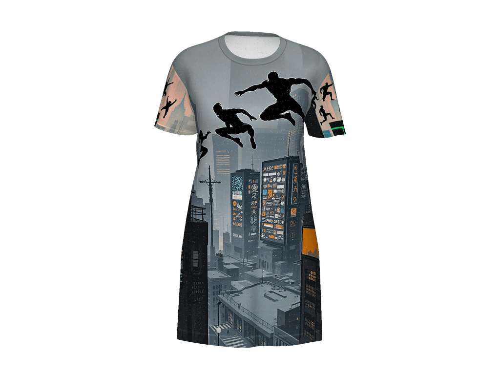 All-Over Print T-Shirt Dress