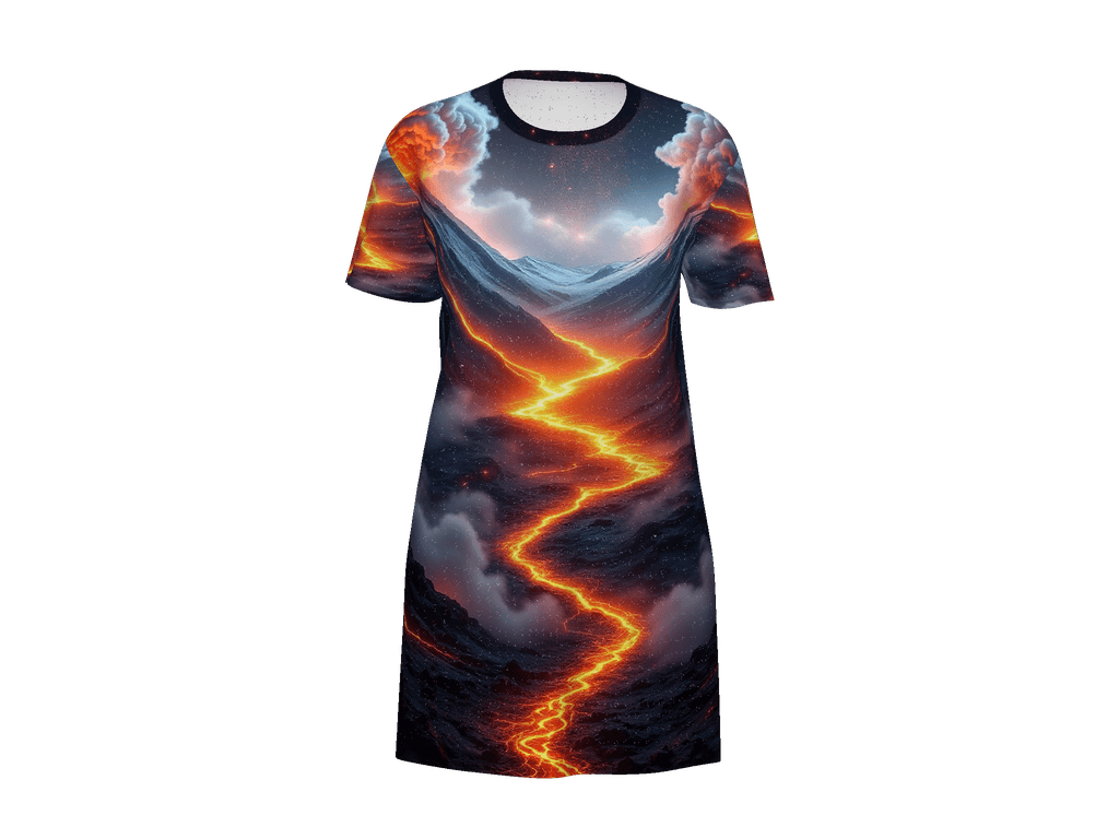 All-Over Print T-Shirt Dress