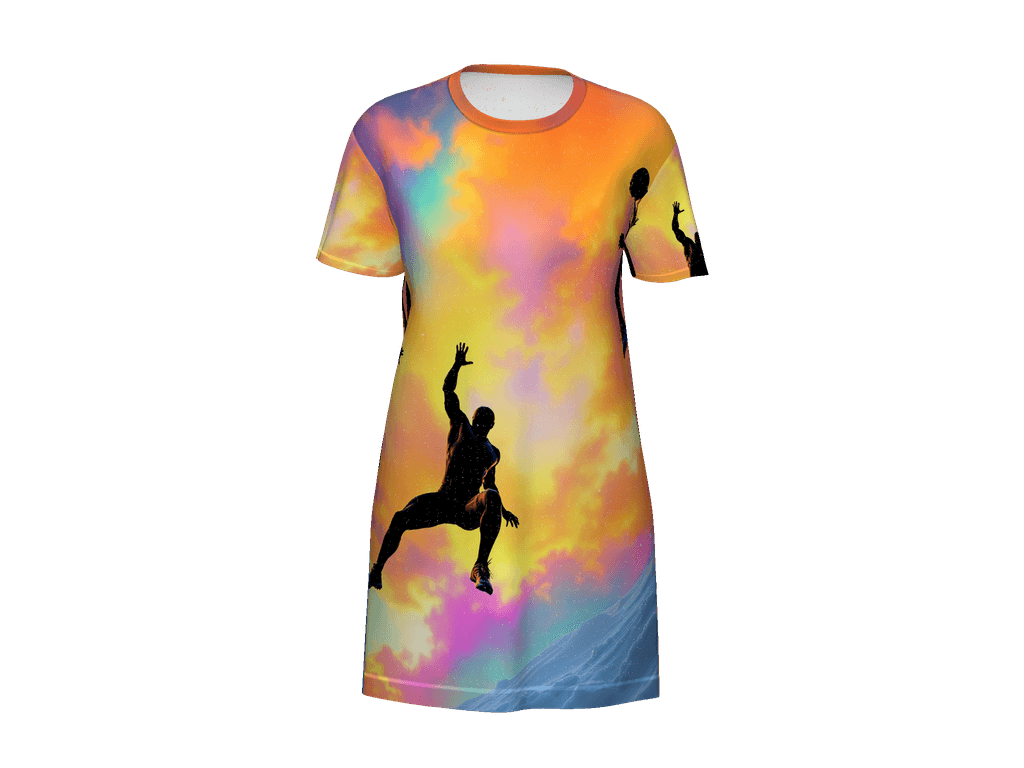 All-Over Print T-Shirt Dress