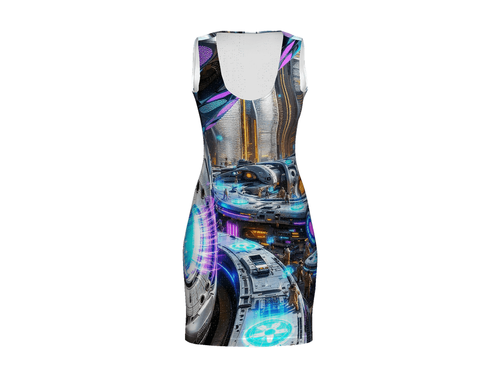 All-Over Print Bodycon Dress