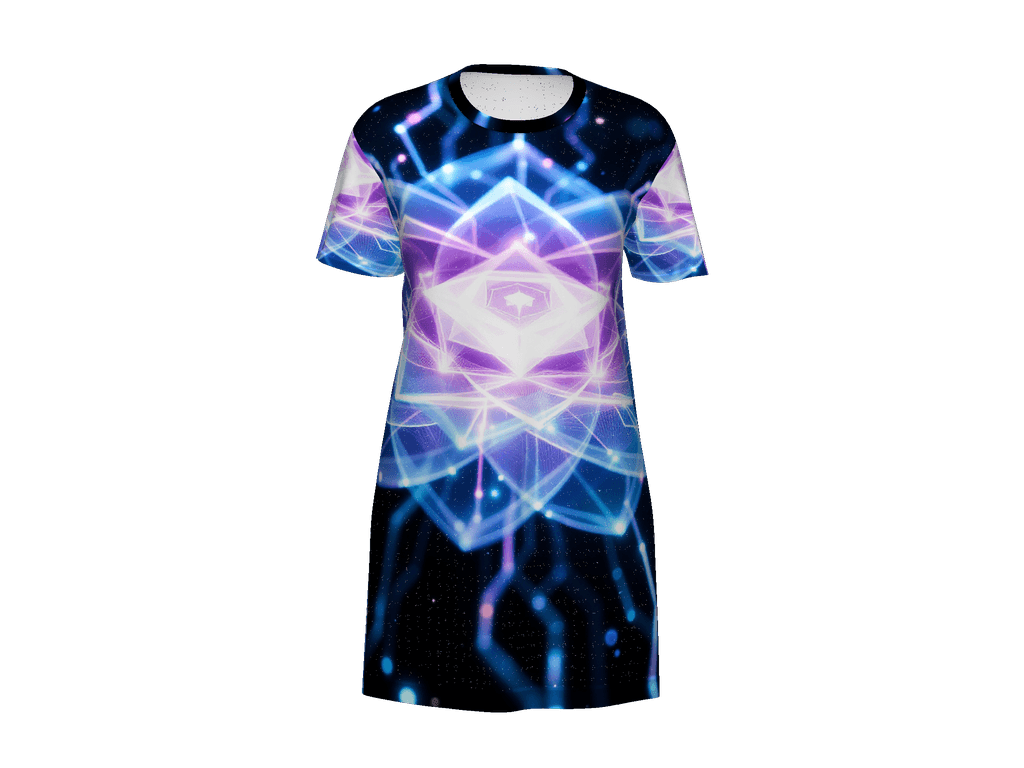 All-Over Print T-Shirt Dress