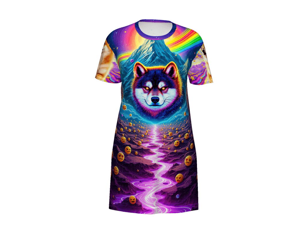 All-Over Print T-Shirt Dress