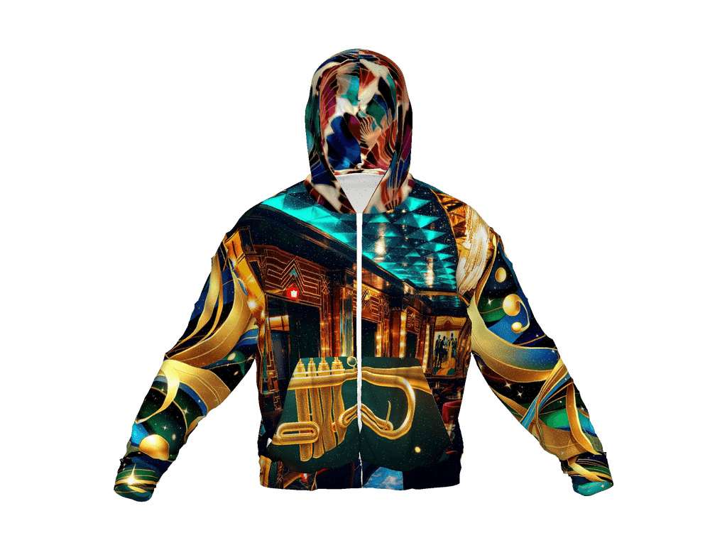 All-Over Print Recycled Unisex Zip Hoodie