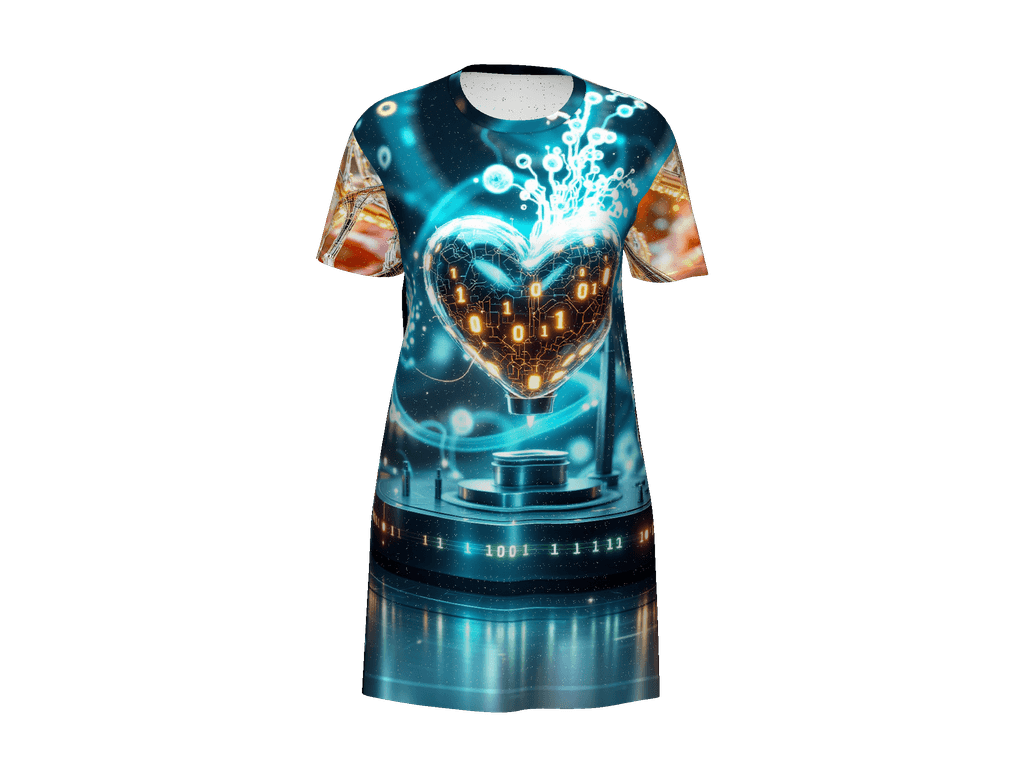 All-Over Print T-Shirt Dress