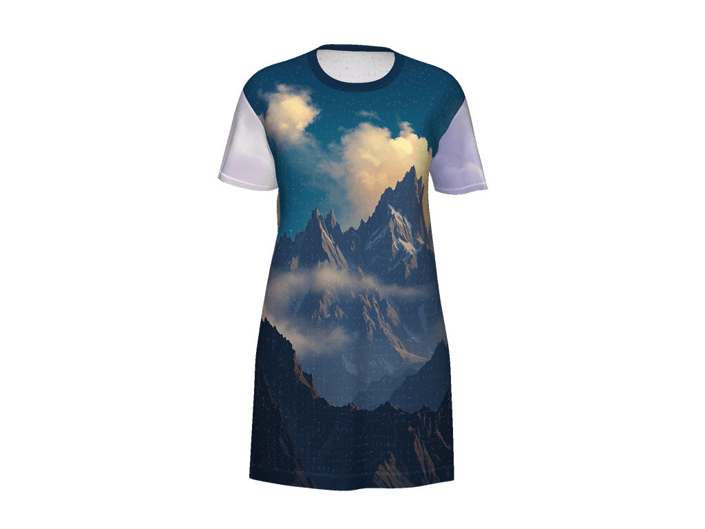 All-Over Print T-Shirt Dress