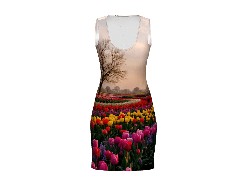 All-Over Print Bodycon Dress