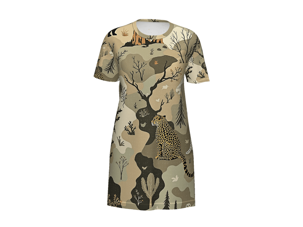 All-Over Print T-Shirt Dress