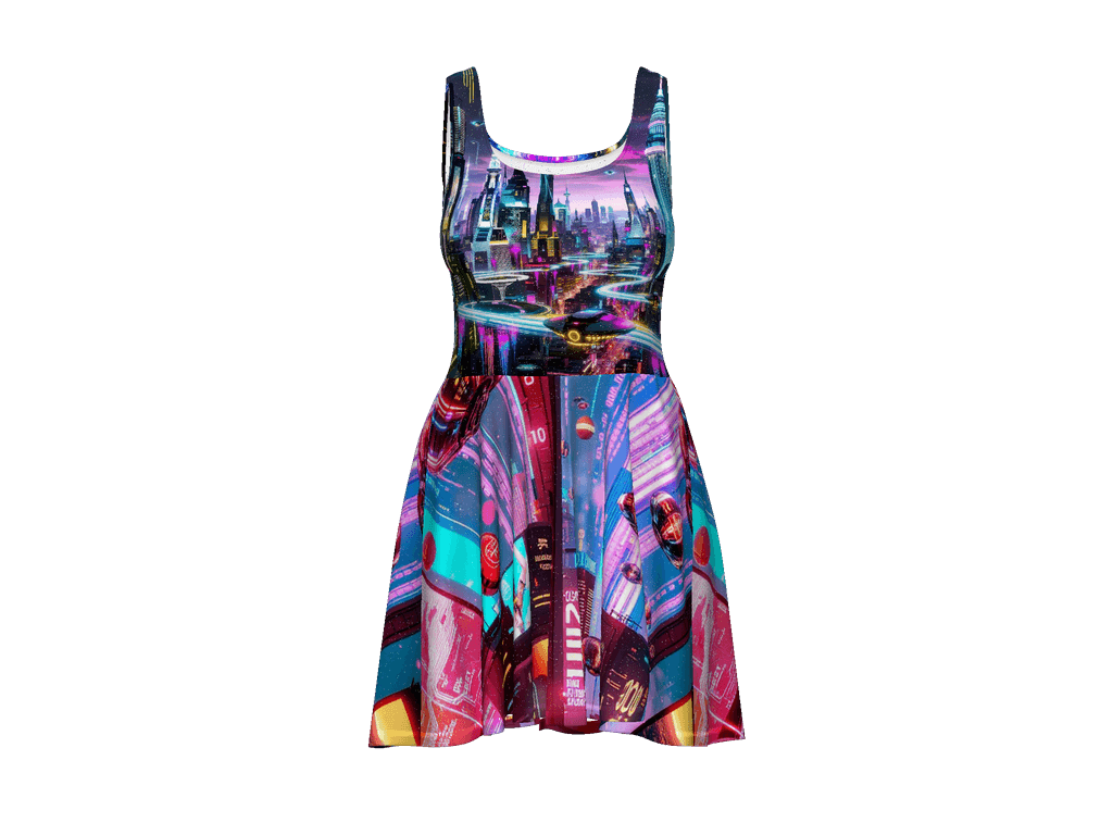 All-Over Print Skater Dress
