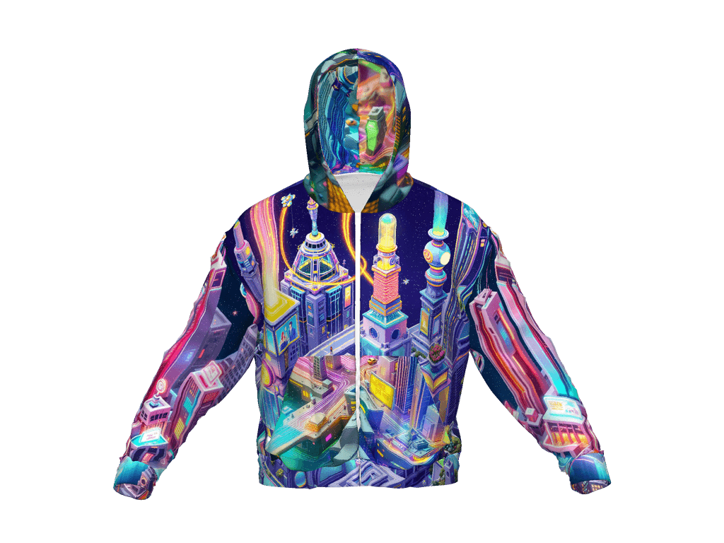 All-Over Print Recycled Unisex Zip Hoodie
