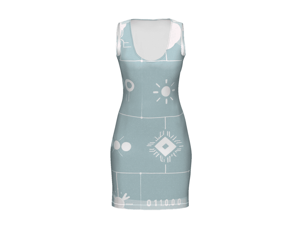 All-Over Print Bodycon Dress