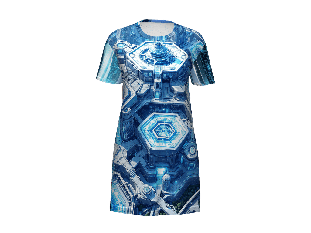 All-Over Print T-Shirt Dress
