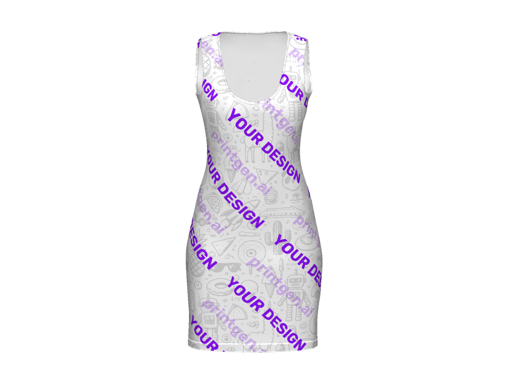 All-Over Print Bodycon Dress