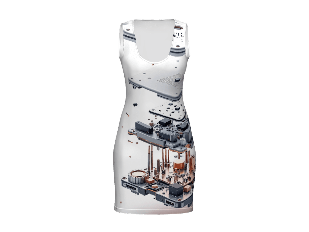 All-Over Print Bodycon Dress