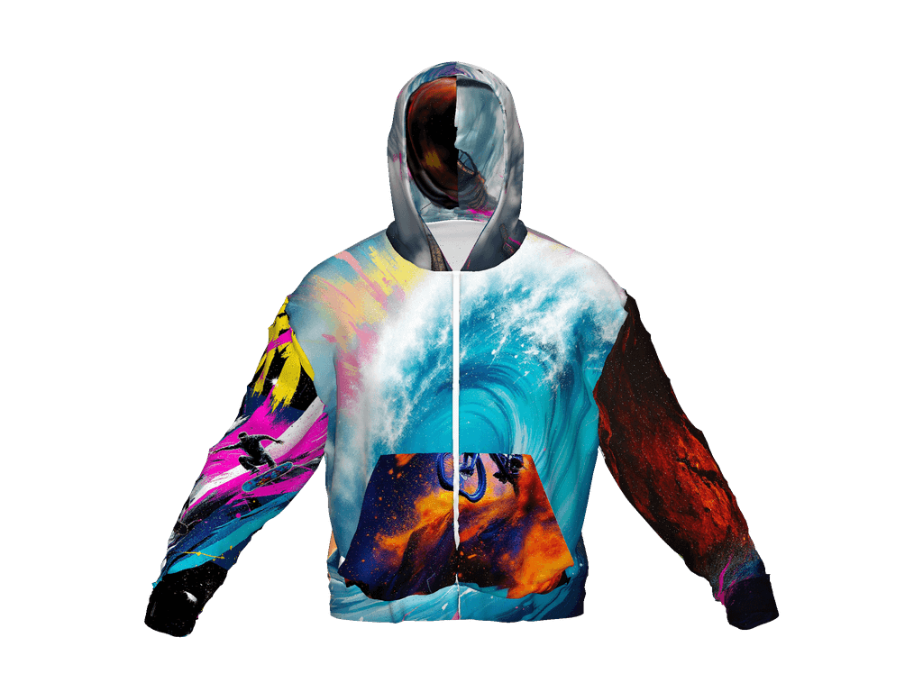 All-Over Print Recycled Unisex Zip Hoodie