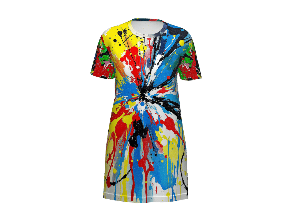 All-Over Print T-Shirt Dress