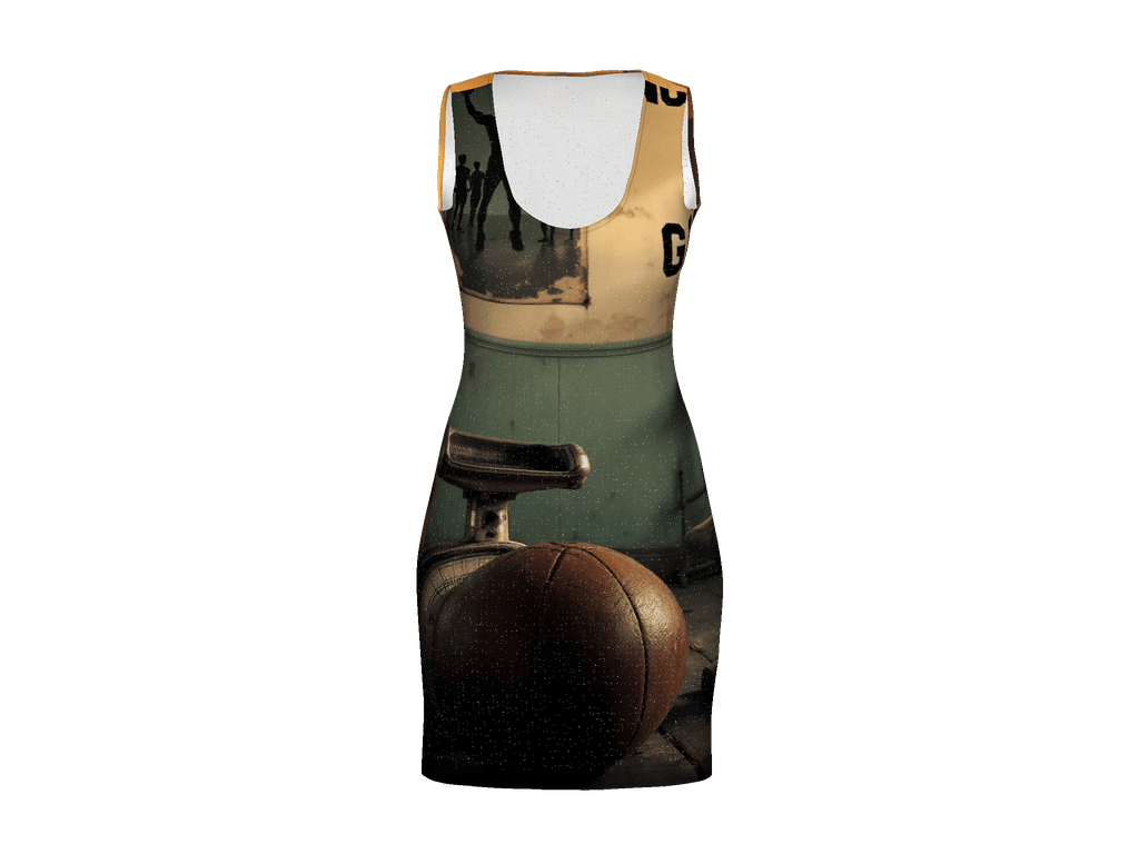 All-Over Print Bodycon Dress