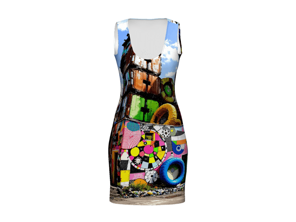 All-Over Print Bodycon Dress