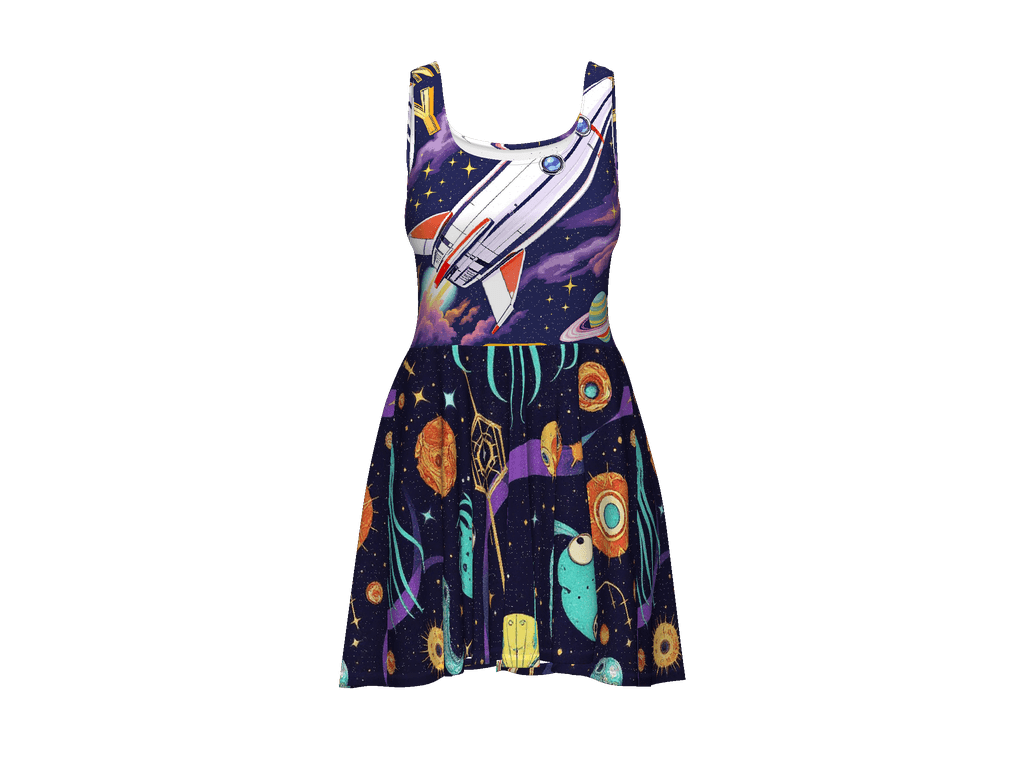 All-Over Print Skater Dress