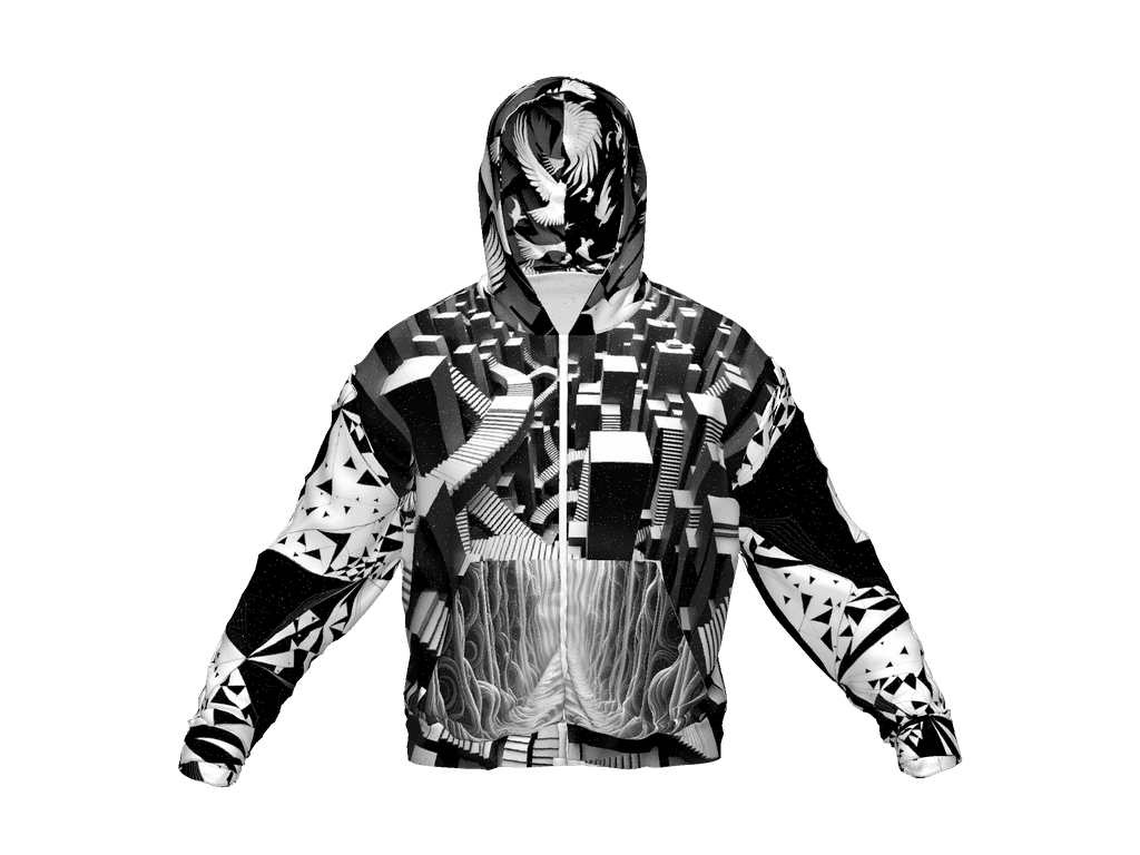 All-Over Print Recycled Unisex Zip Hoodie