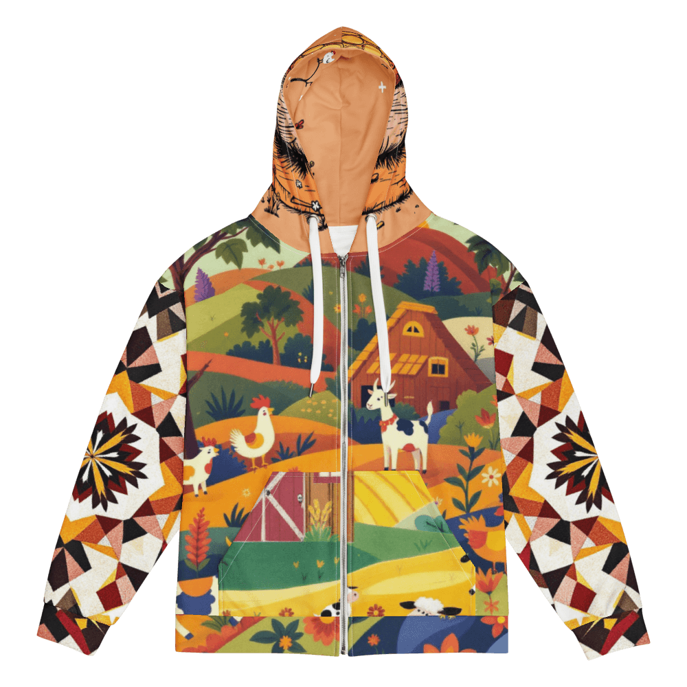 All-Over Print Recycled Unisex Zip Hoodie