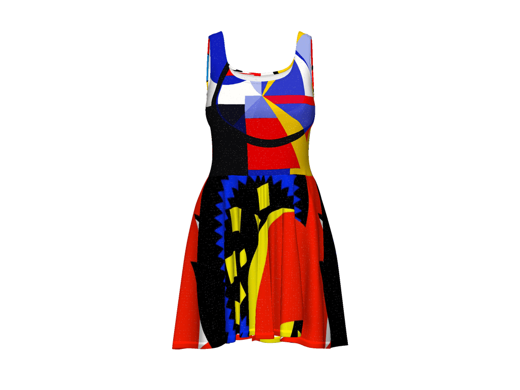 All-Over Print Skater Dress