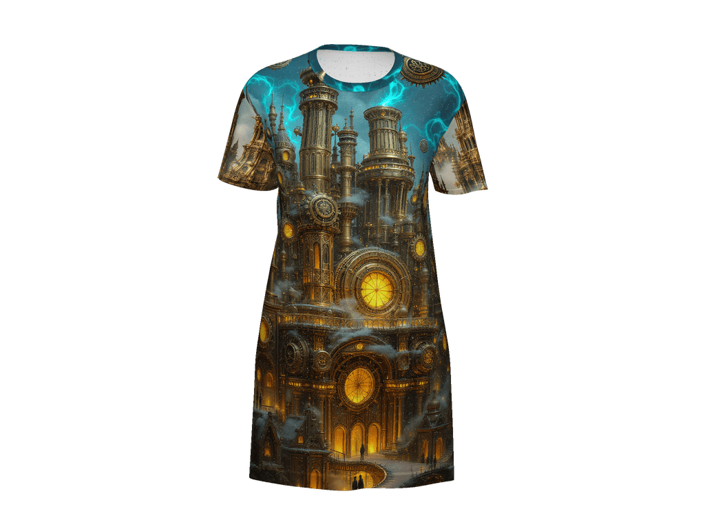 All-Over Print T-Shirt Dress