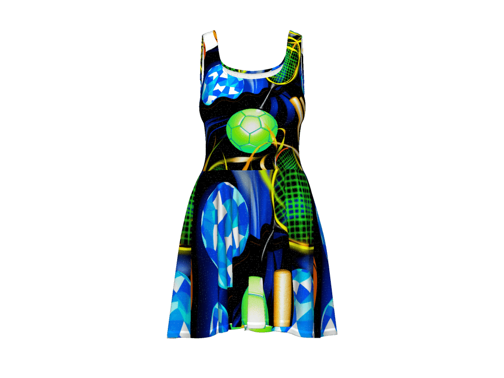 All-Over Print Skater Dress