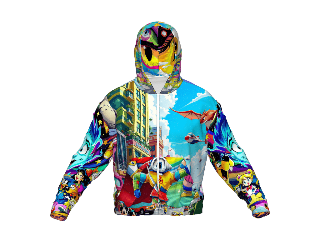 All-Over Print Recycled Unisex Zip Hoodie