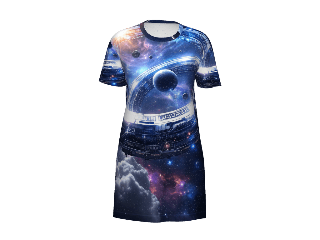 All-Over Print T-Shirt Dress