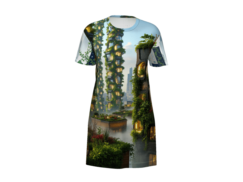 All-Over Print T-Shirt Dress