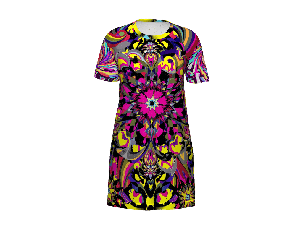 All-Over Print T-Shirt Dress
