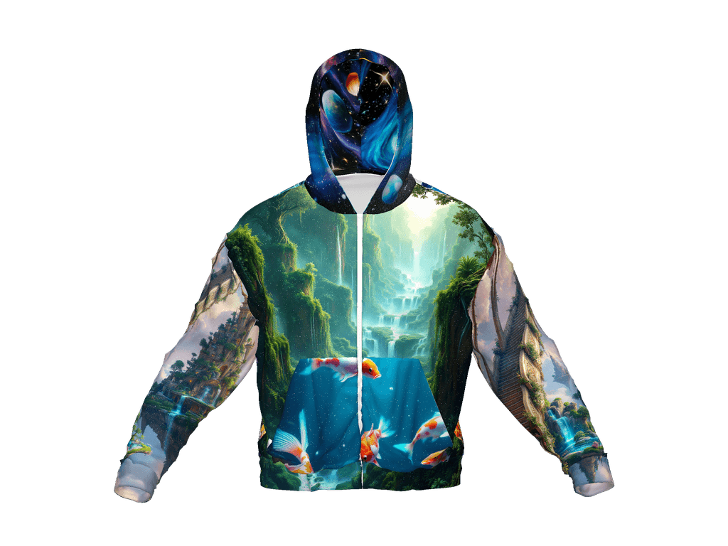 All-Over Print Recycled Unisex Zip Hoodie