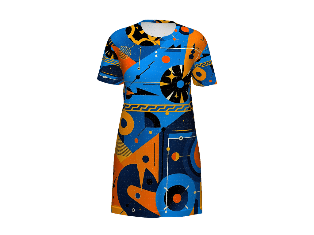 All-Over Print T-Shirt Dress