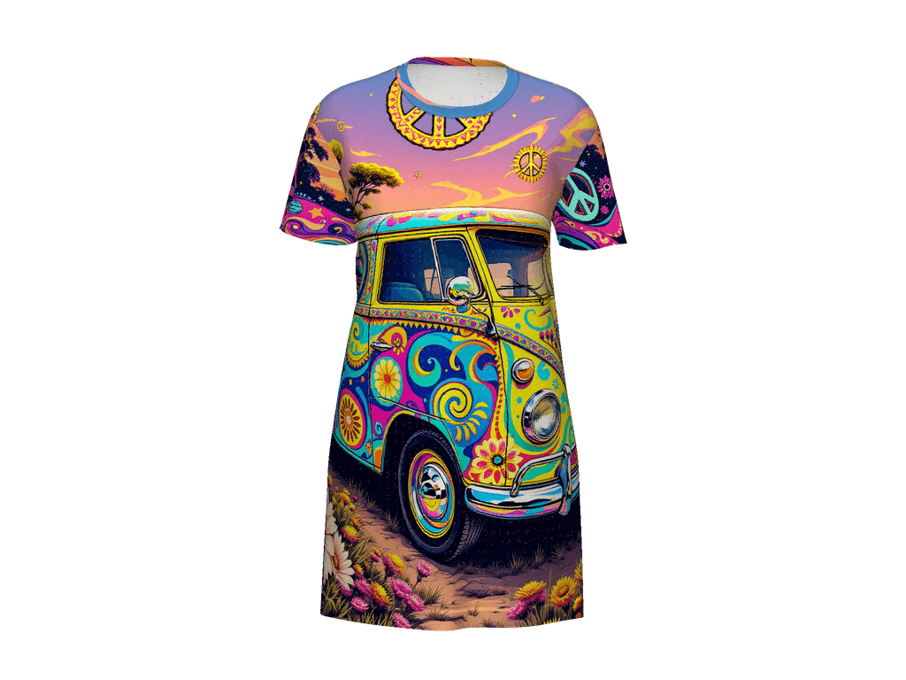 All-Over Print T-Shirt Dress